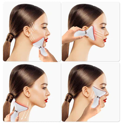Masajeador facial con terapia de luz LED